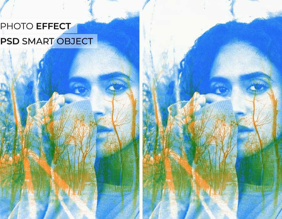 An artistic photo with a 'PSD Smart Object' stamp removed by AI.